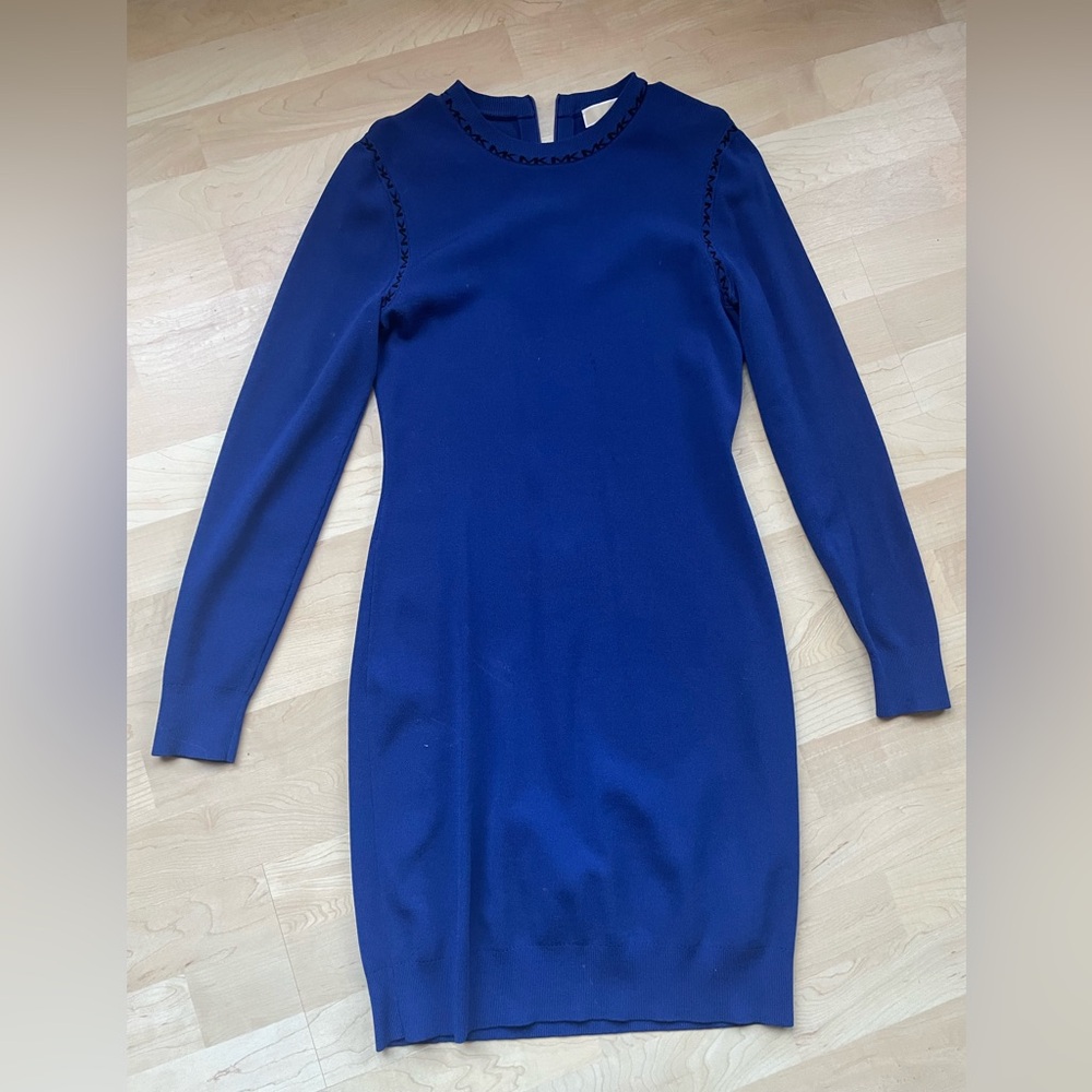 Michael Kors Royal Blue Long Sleeve Dress